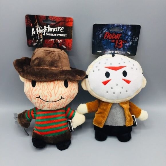 Freddy Krueger & Jason Voorhees Plush Pet Toys - Picture 1 of 3
